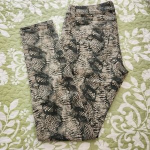 CAbi Snake Print Python Skinny Jeans